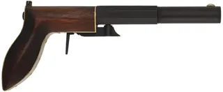 Ruggle Pistol, 
.45 caliber, 5-3/8" octagon-to-round barrel,
percussion underhammer, walnut, 
new, unfired, by Rod Olsen
